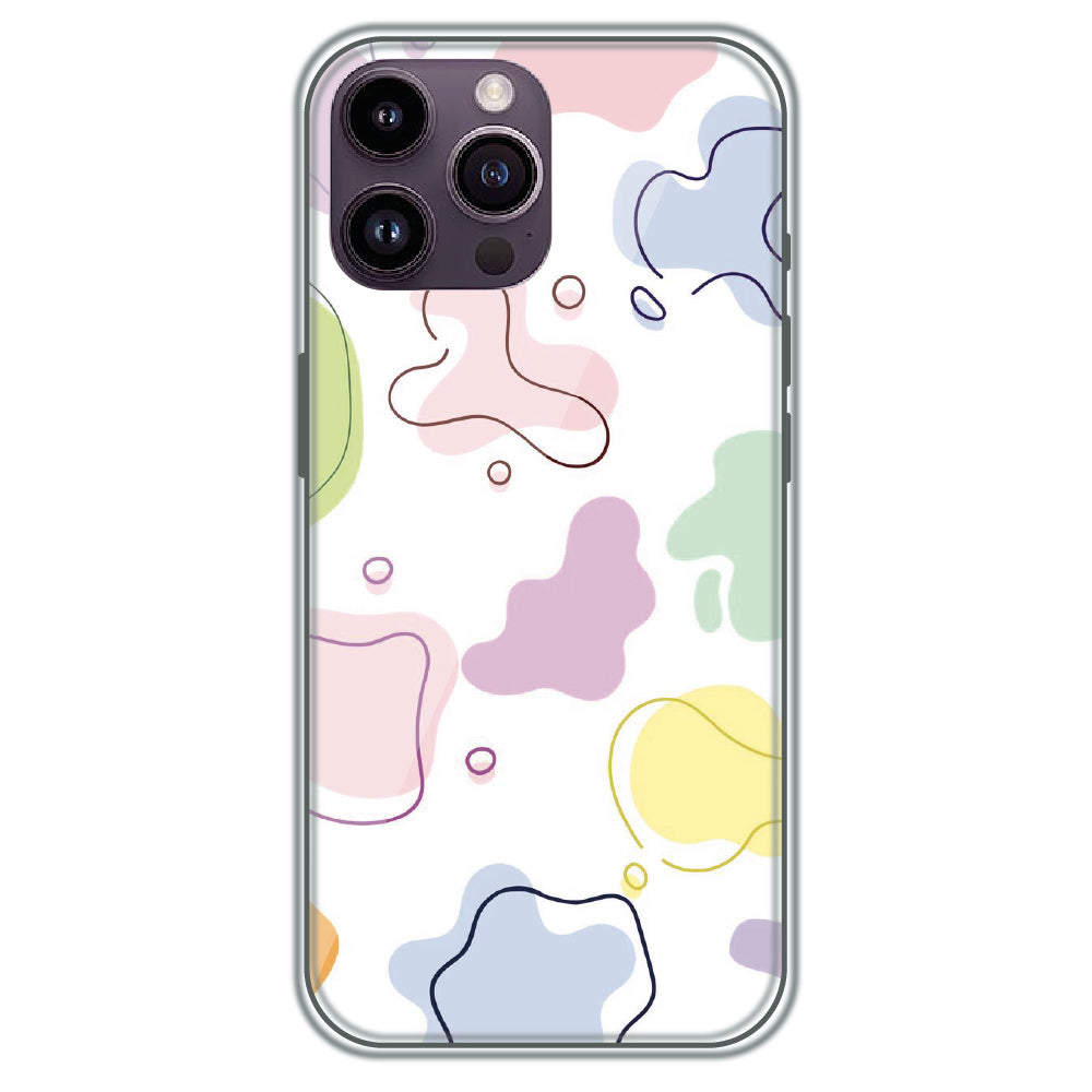 Pastel Splash Patches - Printed Silicone Case for Apple iPhone 16 Pro