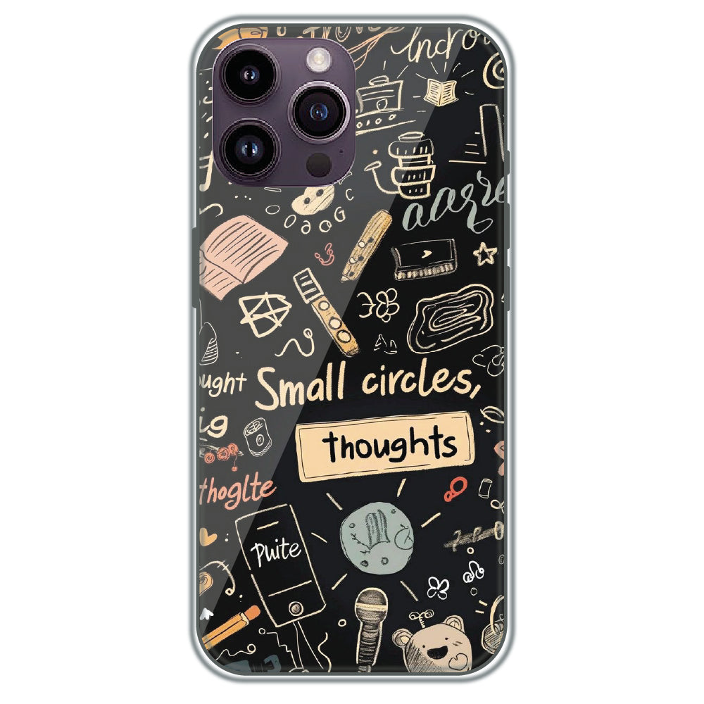 Small Circles, Big Thoughts - Printed Silicone Case for Apple iPhone 16 Pro