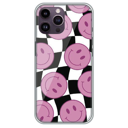 Smiley Checkerboard - Printed Silicone Case for Apple iPhone 16 Pro
