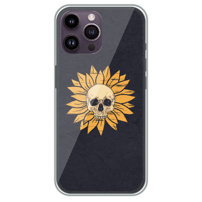 Sunflower Skull - Printed Silicone Case for Apple iPhone 16 Pro