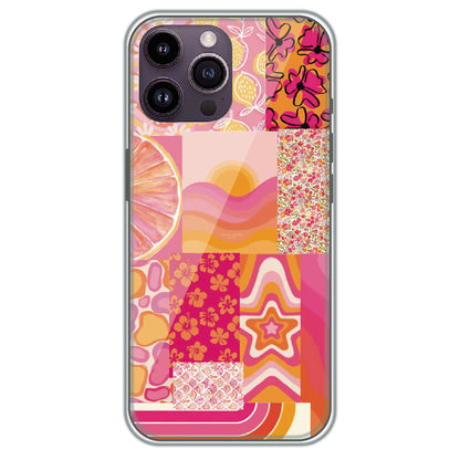 Tropical Pink Collage - Printed Silicone Case for Apple iPhone 16 Pro
