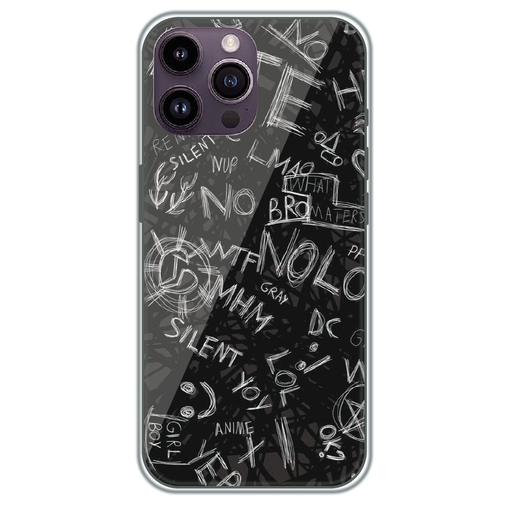 Urban Scribble Notes - Printed Silicone Case for Apple iPhone 16 Pro