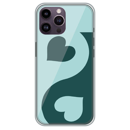 Yin Yang Hearts - Printed Silicone Case for Apple iPhone 16 Pro