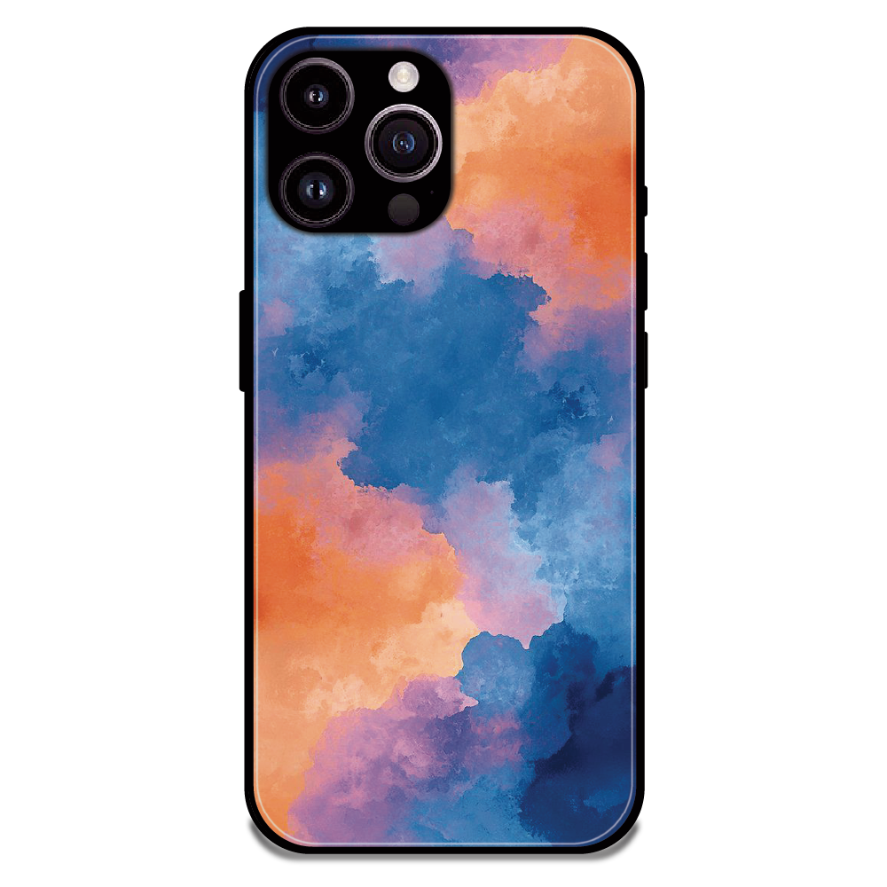 Abstract Pastel Cloud Geometry - Glossy Metal Silicone Case For Apple iPhone 16 Pro
