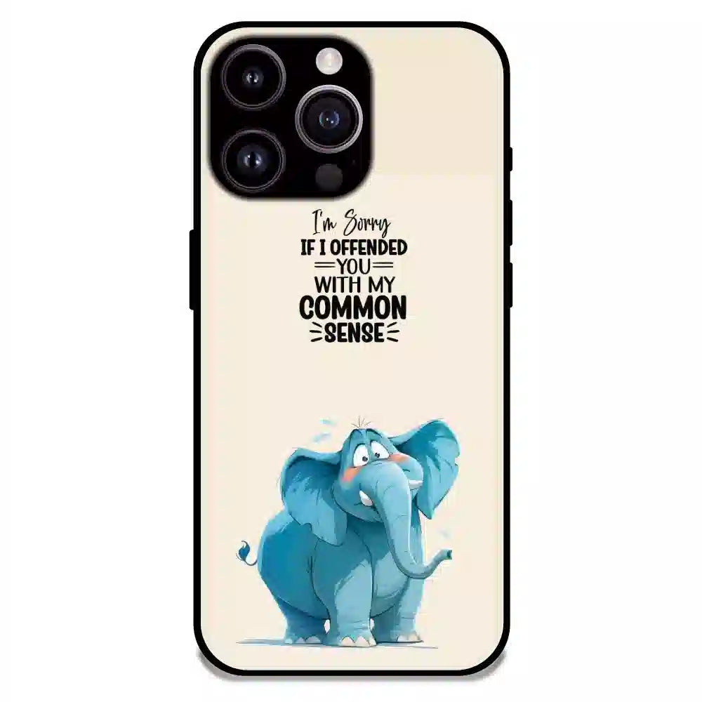 Sarcastic Elephant Quote - Glossy Metal Silicone Case For Apple iPhone 16 Pro