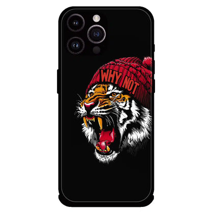 Why Not Tiger Street Art - Glossy Metal Silicone Case For Apple iPhone 16 Pro