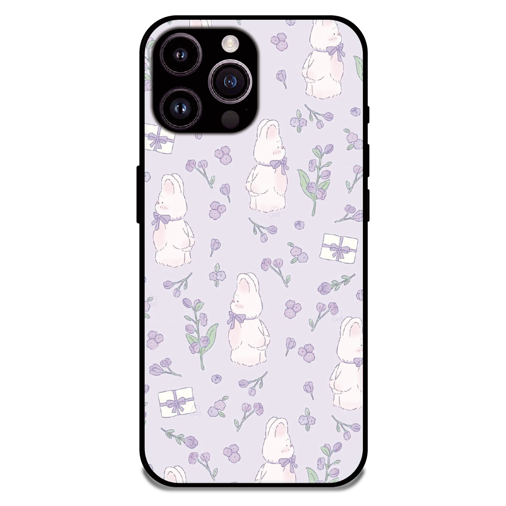 Lavender Bunny Gifts - Glossy Metal Silicone Case For Apple iPhone 16 Pro