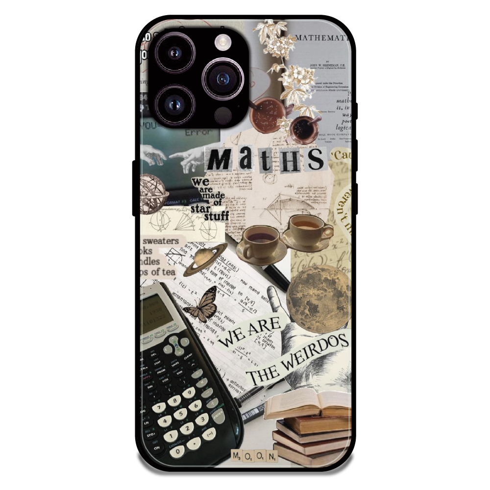 Study Vibes Maths - Glossy Metal Silicone Case For Apple iPhone 16 Pro
