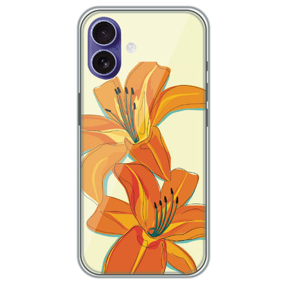 Amber Lily Bloom - Printed Silicone Case for Apple iPhone 16