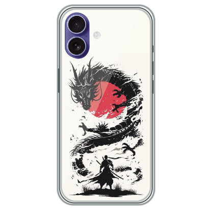 Dragon Samurai - Printed Silicone Case for Apple iPhone 16
