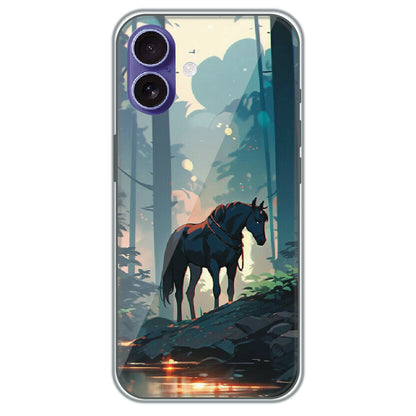 Horse in the Forest - Printed Silicone Case for Apple iPhone 16