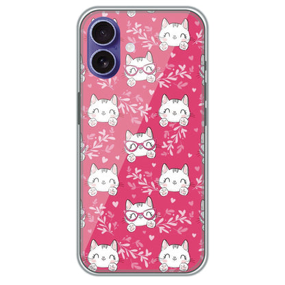 Kitty in Pink - Printed Silicone Case for Apple iPhone 16