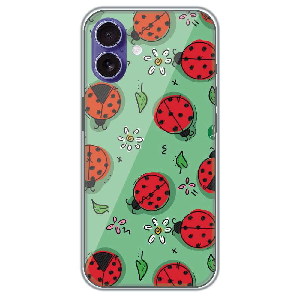 Ladybug Garden - Printed Silicone Case for Apple iPhone 16
