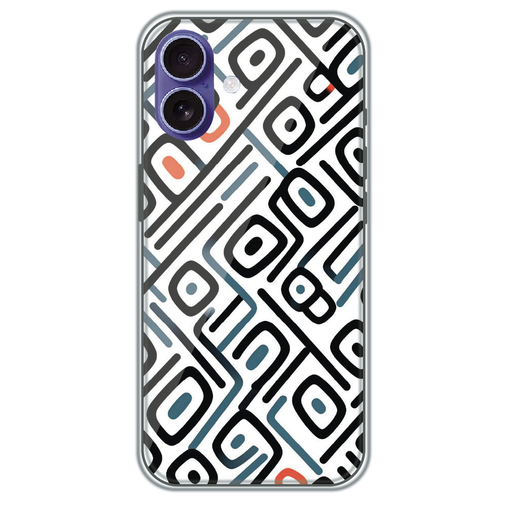Monochrome Maze - Printed Silicone Case for Apple iPhone 16