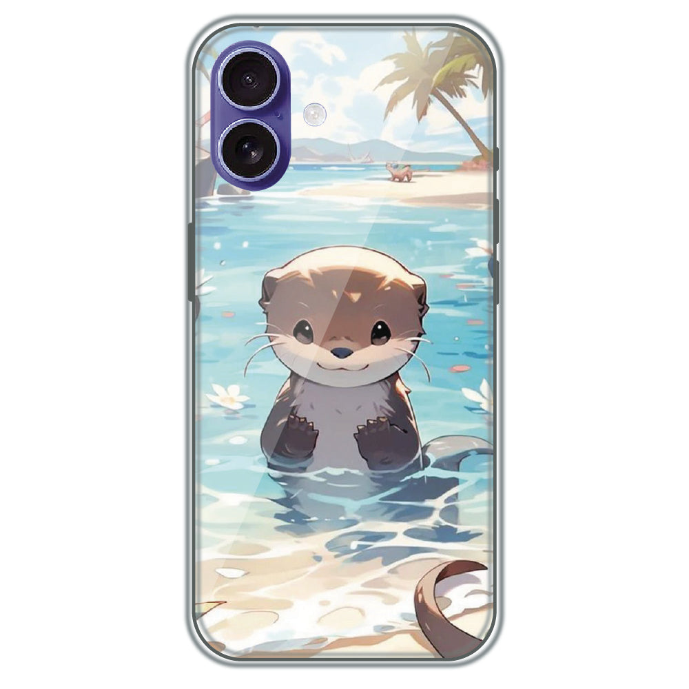 Ocean Otter Buddy - Printed Silicone Case for Apple iPhone 16