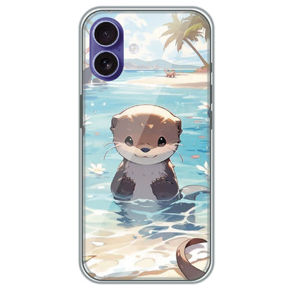Ocean Otter Buddy - Printed Silicone Case for Apple iPhone 16