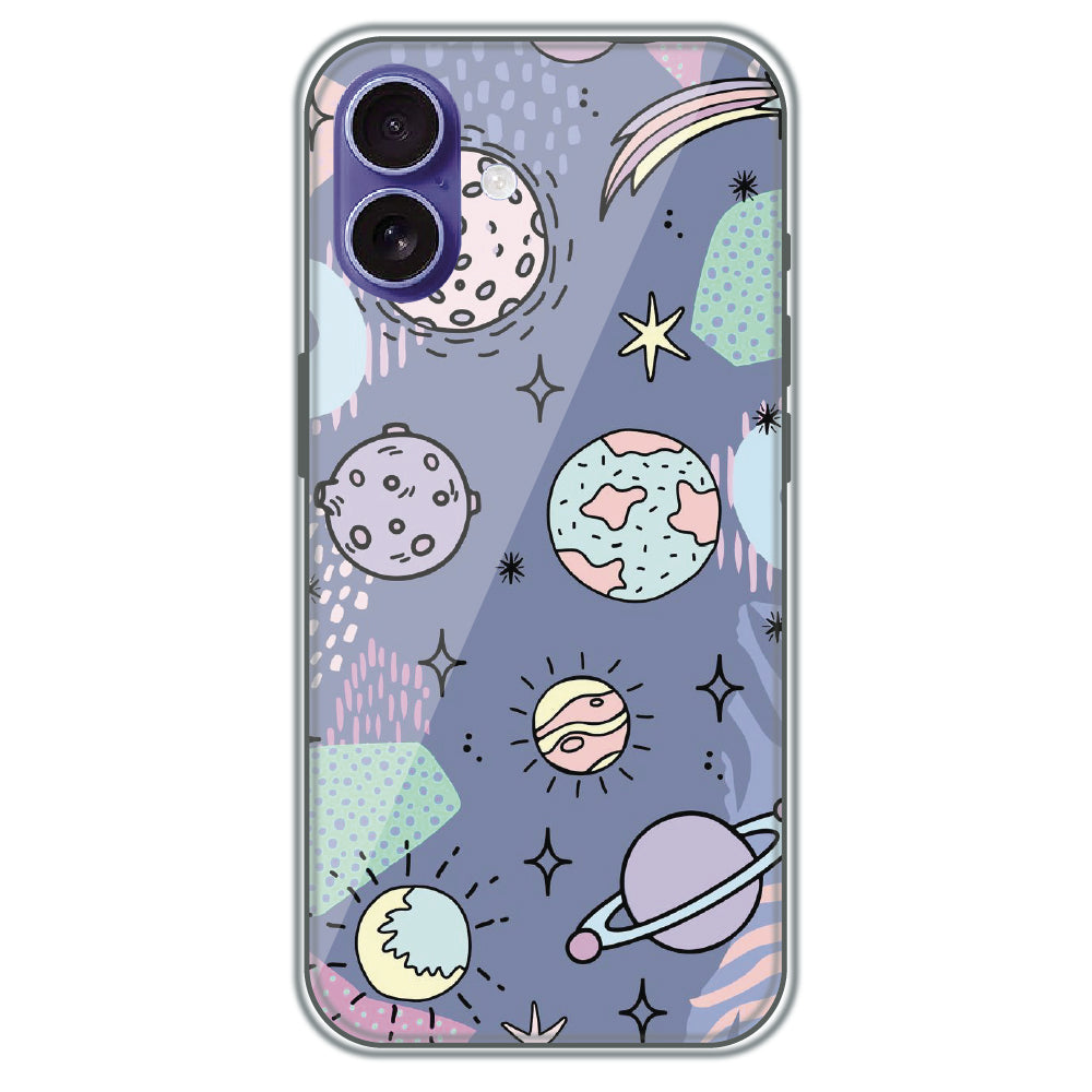 Pastel Planet Vector - Printed Silicone Case for Apple iPhone 16