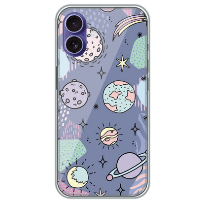Pastel Planet Vector - Printed Silicone Case for Apple iPhone 16