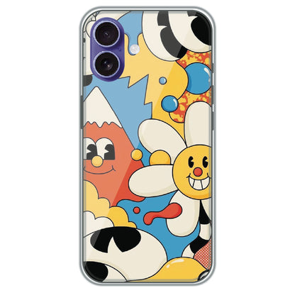 Pop Doodle Party - Printed Silicone Case for Apple iPhone 16