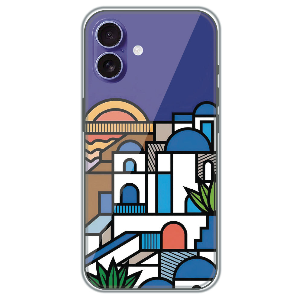 Santorini Streets - Printed Silicone Case for Apple iPhone 16