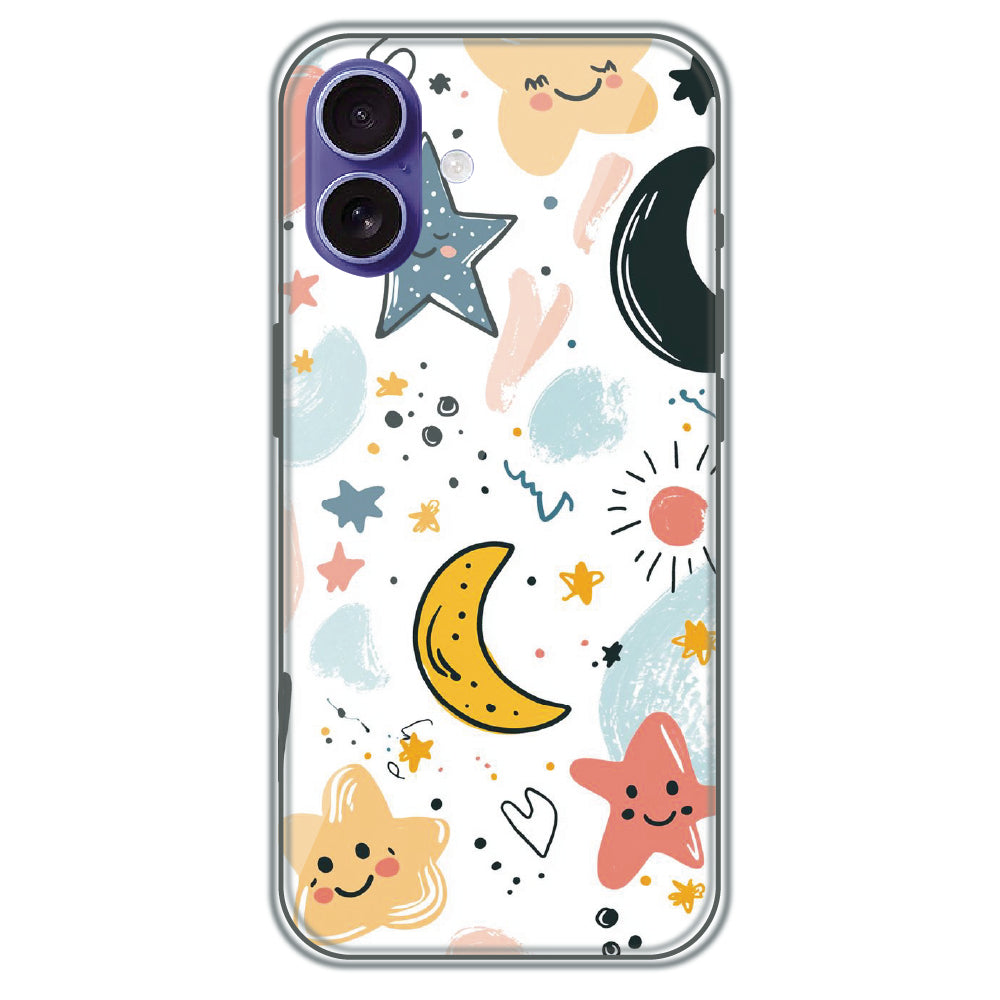 Starry Night Friends - Printed Silicone Case for Apple iPhone 16