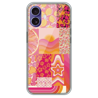 Tropical Pink Collage - Printed Silicone Case for Apple iPhone 16