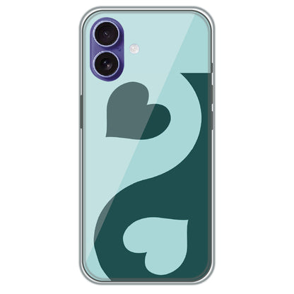Yin Yang Hearts - Printed Silicone Case for Apple iPhone 16