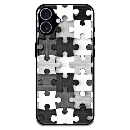 Maze - Glossy Metal Silicone Case For Apple iPhone 16