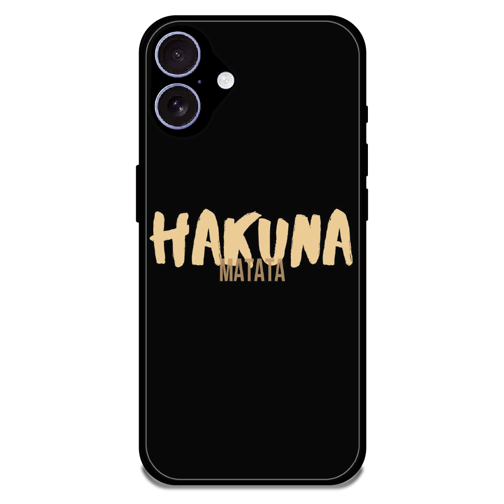 Hakuna Matata Quote - Glossy Metal Silicone Case For Apple iPhone 16