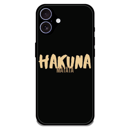 Hakuna Matata Quote - Glossy Metal Silicone Case For Apple iPhone 16