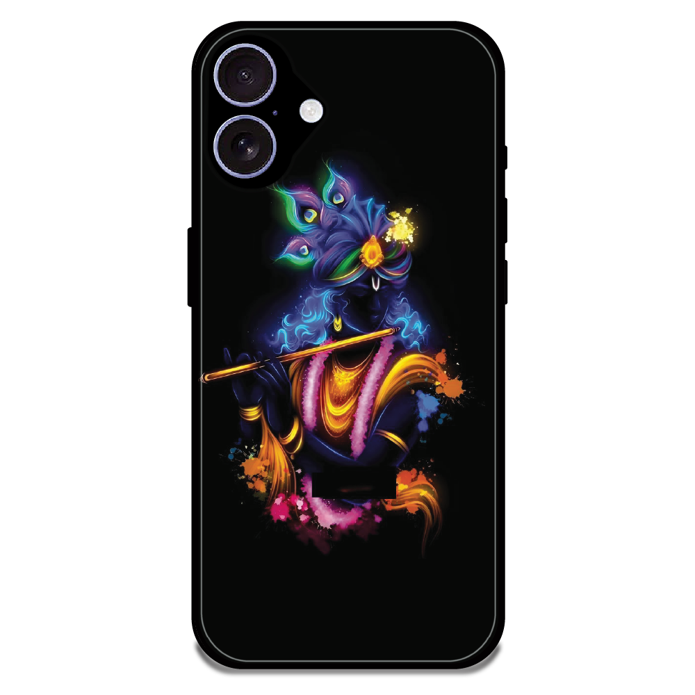 Abstract Krishna - Glossy Metal Silicone Case For Apple iPhone 16