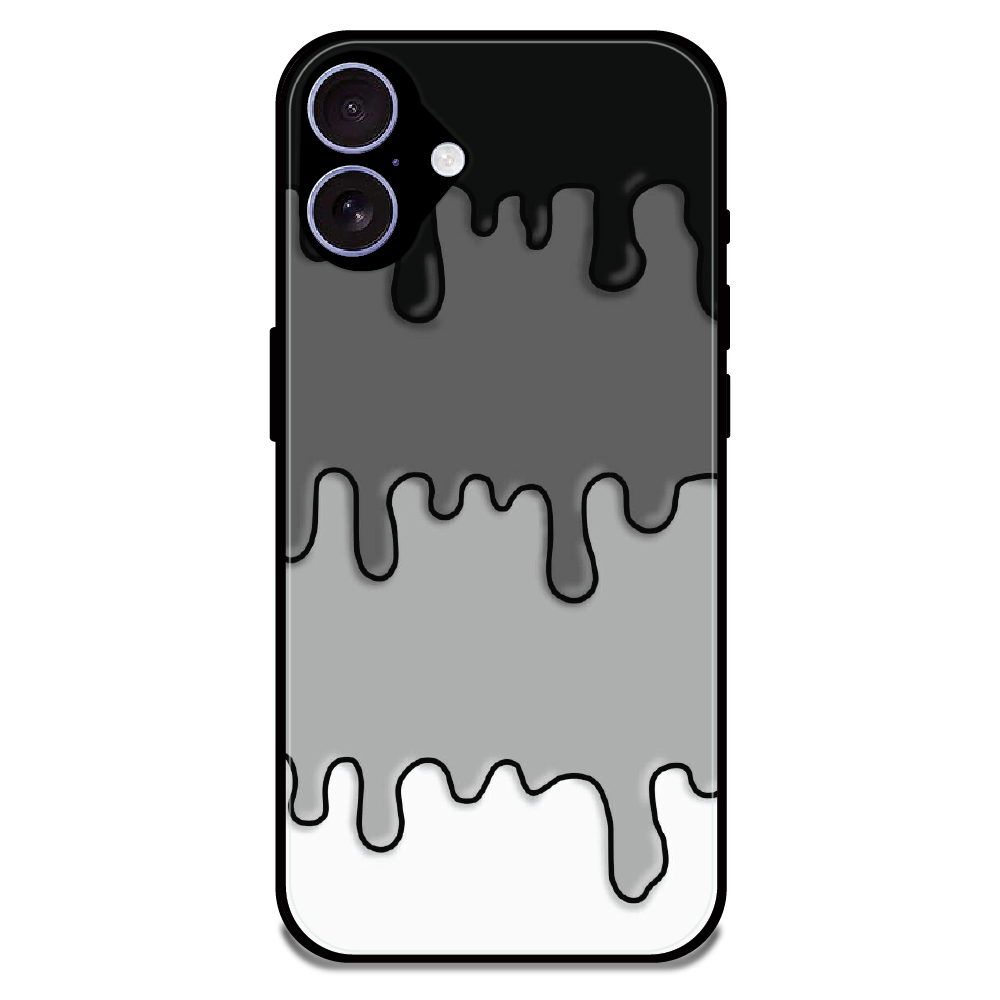 Smoky Drip Abstract - Glossy Metal Silicone Case For Apple iPhone 16