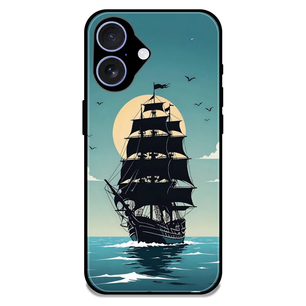 Nautical Sea Adventure - Glossy Metal Silicone Case For Apple iPhone 16