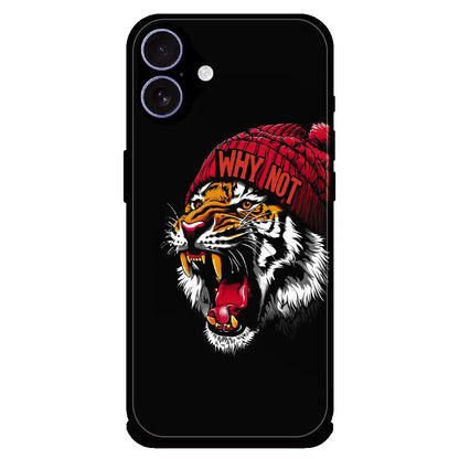 Why Not Tiger Street Art - Glossy Metal Silicone Case For Apple iPhone 16