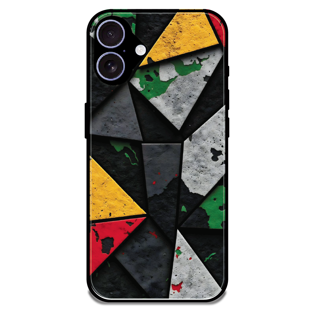 Urban Geometric Color - Glossy Metal Silicone Case For Apple iPhone 16