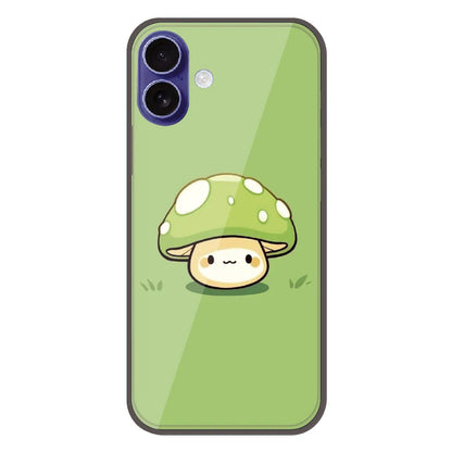 Cute Mushroom Character - Printed Silicone Case For Apple iPhone 16