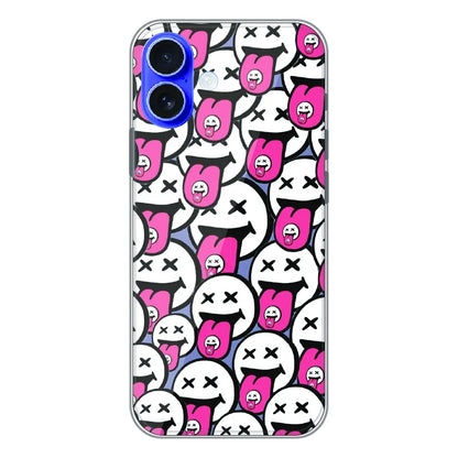 Funny Cartoon Faces - Printed Silicone Case For Apple iPhone 16