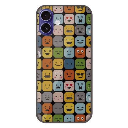 Colorful Expression Pattern - Printed Silicone Case For Apple iPhone 16