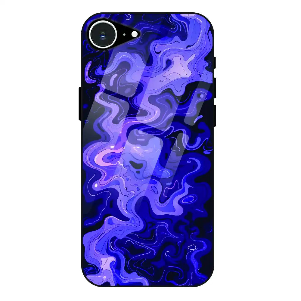 Purple Wave Abstract - Glass Case For Apple iPhone 16e