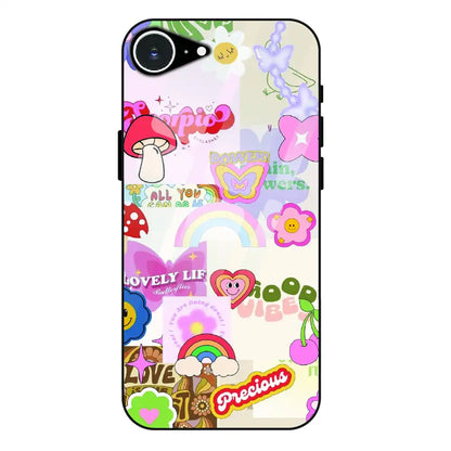 Kawaii Sticker Pop - Glass Case For Apple iPhone 16e