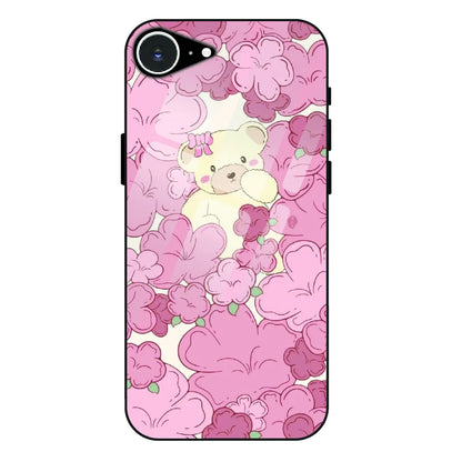 Blush Teddy Floral - Glass Case For Apple iPhone 16e
