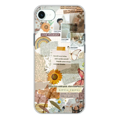 Aesthetic Butterfly & Sunflower - Printed Silicone Case For Apple iPhone 16e