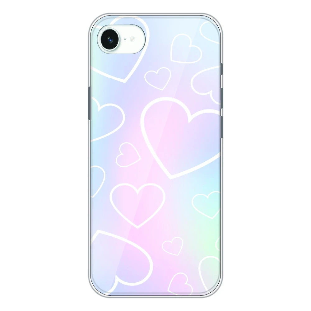 Pastel Heart Dream - Printed Silicone Case For Apple iPhone 16e