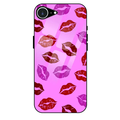 Pink Lips Pop Art Pattern - Glass Case For Apple iPhone 16e
