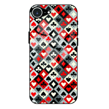 Classic Card Symbols - Glass Case For Apple iPhone 16e