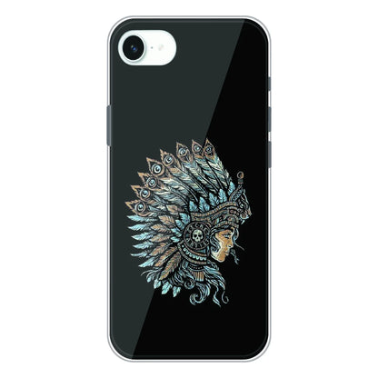 Tribal Warrior Feather Headdress - Printed Silicone Case For Apple iPhone 16e