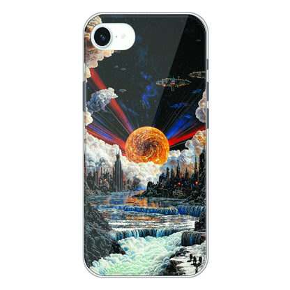 Cosmic Fantasy Sun Landscape - Printed Silicone Case For Apple iPhone 16e
