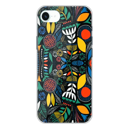 Folk Floral Night Garden - Printed Silicone Case For Apple iPhone 16e
