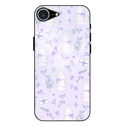 Lavender Bunny Gifts - Glass Case For Apple iPhone 16e