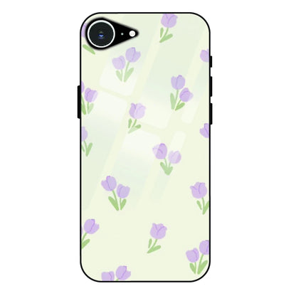 Minimal Tulip Pattern - Glass Case For Apple iPhone 16e